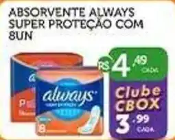 CenterBox Absorvente always super proteção com 8un oferta