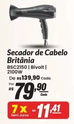 Stok Center Secador de Cabelo Britânia oferta