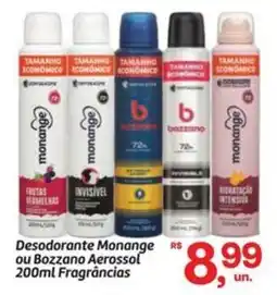 Fort Atacadista Desodorante Monange ou Bozzano Aerosol 200ml Fragrâncias oferta