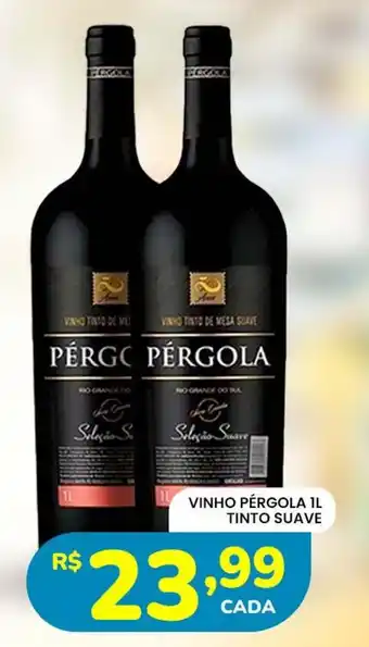 Supermercado Bergamini vinho pérgola 1l tinto suave oferta