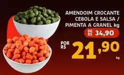 Bergamais Supermercados Amendoim crocante cebola e salsa / pimenta a granel oferta