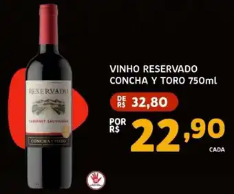 Bergamais Supermercados vinho reservado concha y toro oferta