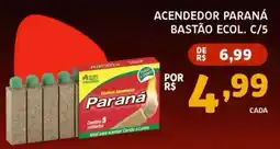 Bergamais Supermercados Acendedor paraná bastão ecol. c/5 oferta