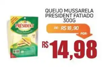 Economart Atacadista Queijo mussarela president fatiado oferta