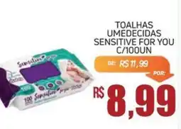 Economart Atacadista Toalhas umedecidas sensitive for you oferta