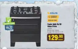 Berlanda Fogão Agile Up 5B Glass Preto oferta