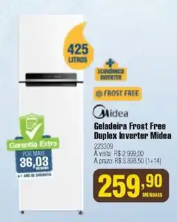 Berlanda Geladeira Frost Free Duplex Inverter Midea oferta