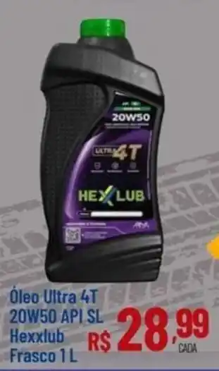 Óleo ultra 4t 20w50 api sl hexxlub