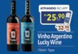 Supermercados Condor Vinho Argentino Lucky Wine oferta