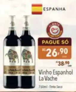 Supermercados Condor Vinho Espanhol La Vache oferta
