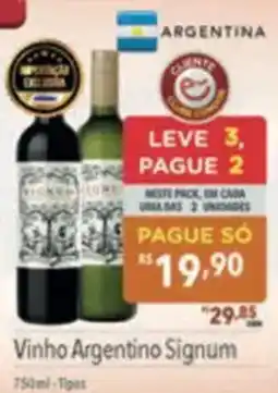 Supermercados Condor Vinho Argentino Signum oferta