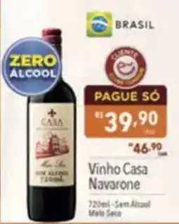 Supermercados Condor Vinho Casa Navarone oferta