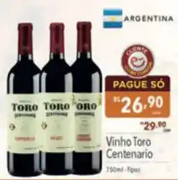 Supermercados Condor Vinho Toro Centenario oferta