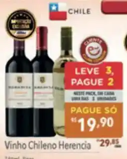Supermercados Condor Vinho Chileno Herencia oferta