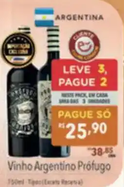 Supermercados Condor Vinho Argentino Prófugo oferta