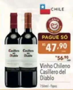 Supermercados Condor Vinho chileno casillero del diablo oferta