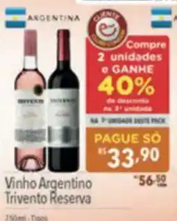 Supermercados Condor Vinho Argentino Trivento Reserva oferta