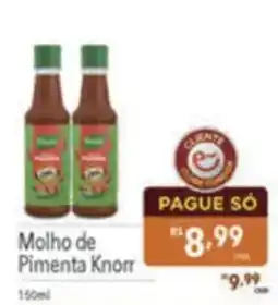 Supermercados Condor Molho de Pimenta Knorr oferta