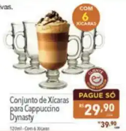 Supermercados Condor Conjunto de Xícaras para Cappuccino Dynasty oferta