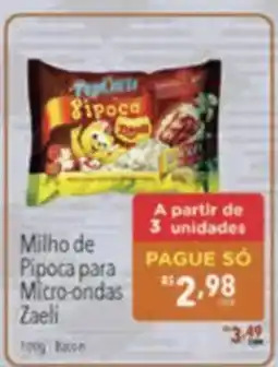 Supermercados Condor Milho de Pipoca para Micro-ondas Zaeli oferta