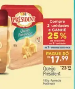 Supermercados Condor Queijo President oferta