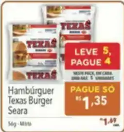 Supermercados Condor Hambúrguer Texas Burger Seara oferta