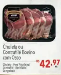 Supermercados Condor Chuleta ou Contrafilé Bovino com Osso oferta