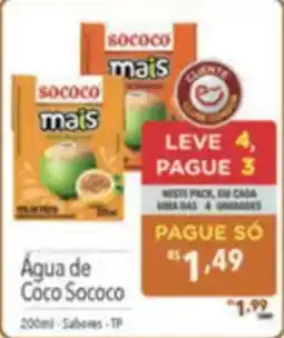 Supermercados Condor Água de Coco Sococo oferta