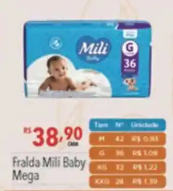Supermercados Condor Fralda Mili Baby Mega oferta