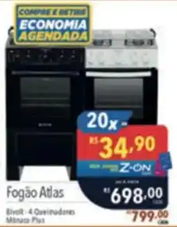 Supermercados Condor Fogão Atlas oferta