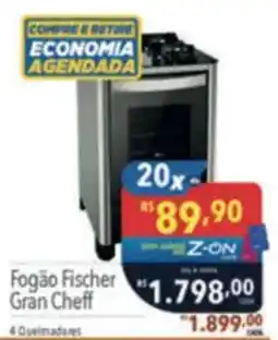 Supermercados Condor Fogão Fischer Gran Cheff oferta