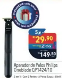 Supermercados Condor Aparador de Pelos Philips Oneblade QP1424/10 oferta