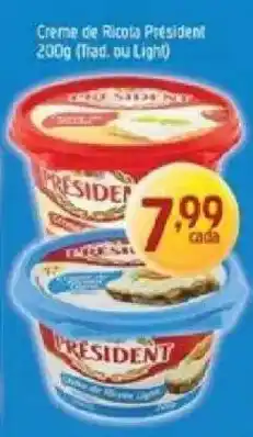 Supermercados Guanabara Creme de ricota president oferta