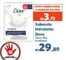 Sam's Club Sabonete hidratante dove original oferta