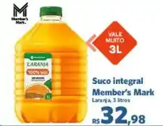Sam's Club Suco integral Member's Mark Laranja oferta