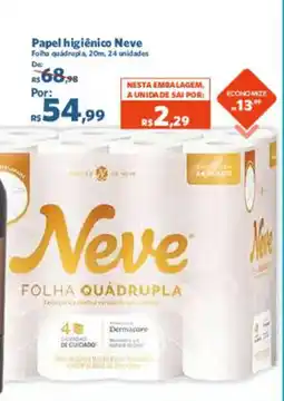Sam's Club Papel higiênico Neve folha quádrupla oferta