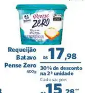 Sam's Club Requeijão Batavo Pense Zero oferta