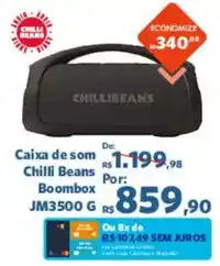 Sam's Club Caixa de som Chilli Beans oferta