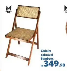 Sam's Club Cadeira dobrável Bamboox oferta