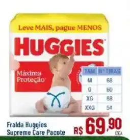 Max Atacadista Fraldas huggies supreme care pacote oferta