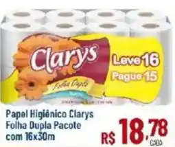Max Atacadista Papel Higiênico Clarys Folha Dupla oferta