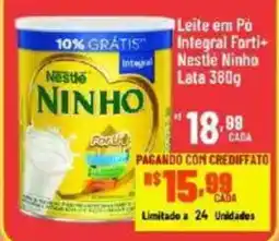 Max Atacadista Leite em Pó Integral Forti+ Nestlé Ninho oferta