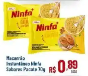 Max Atacadista Macarrão instantâneo ninfa sabores pacote oferta