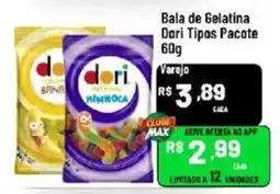Max Atacadista Bala de Gelatina Dori Tipos Pacote oferta