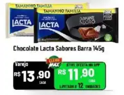 Max Atacadista Chocolate lacta sabores barra oferta