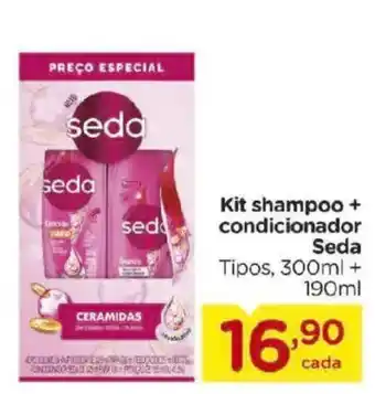 Carrefour Kit shampoo + condicionador Seda oferta