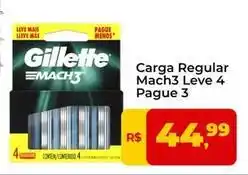 Tonin Superatacado Gillette - carga regular mach3 leve 4 pague 3 oferta