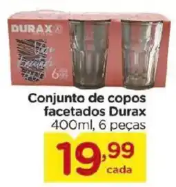 Carrefour Conjunto de copos facetados durax oferta