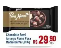 Max Atacadista Chocolate Semi Amargo Roma Pura Mania Barra oferta