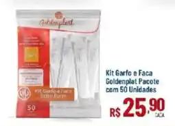 Max Atacadista Kit garfo e faca goldenplat pacole oferta